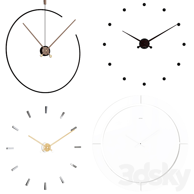 WALL CLOCKS 3DS Max Model - thumbnail 2