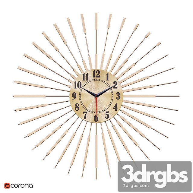 Wall Decor Clock 3dsmax Download - thumbnail 1