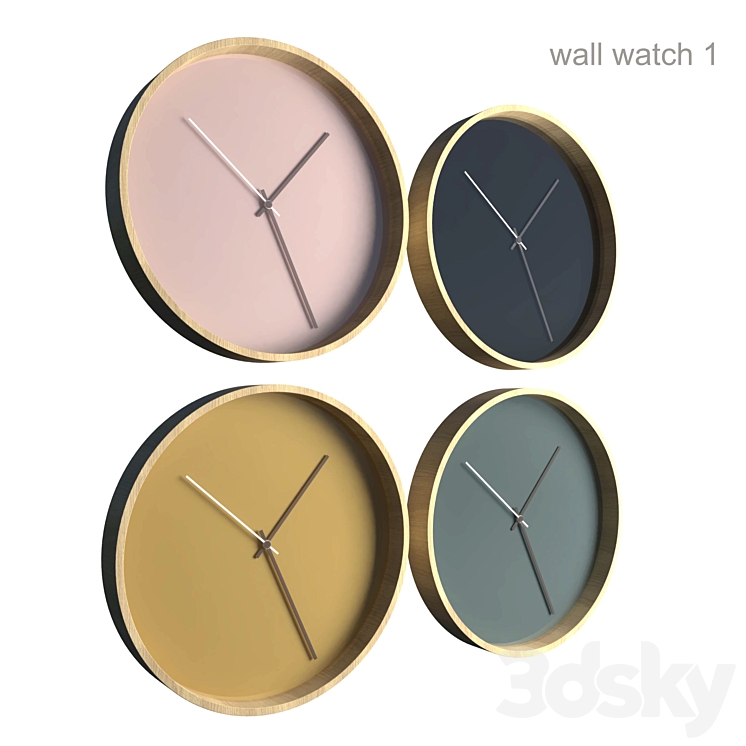 wall watch 1 3DS Max - thumbnail 2