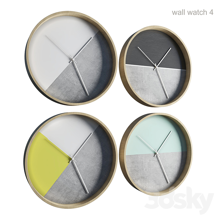 wall watch 4 3DS Max - thumbnail 2