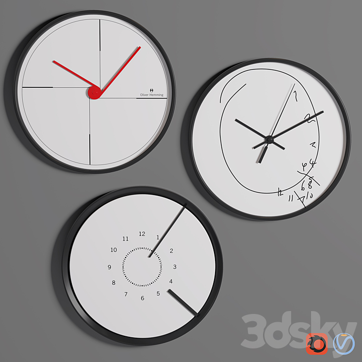 WallClock Collection 3DS Max - thumbnail 1