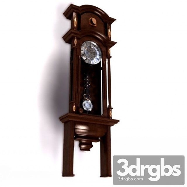 Wooden Wall Clock 3dsmax Download - thumbnail 1