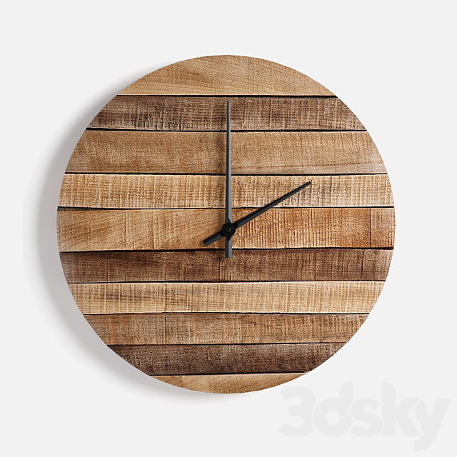 Wooden watch 3DS Max Model - thumbnail 2