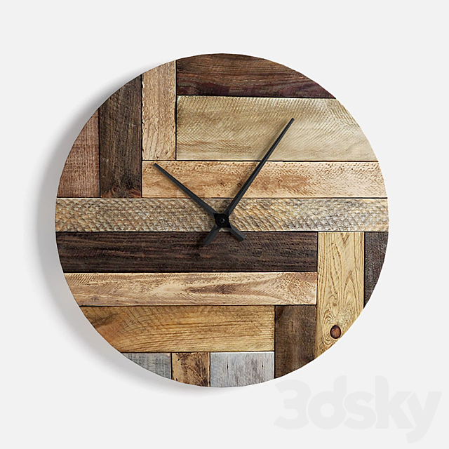 Wooden watch 3DS Max Model - thumbnail 3