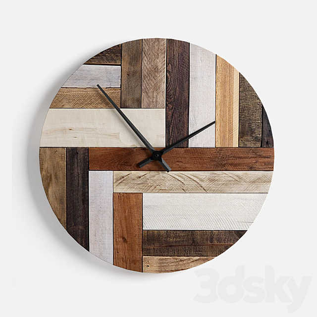 Wooden watch 3DS Max Model - thumbnail 4