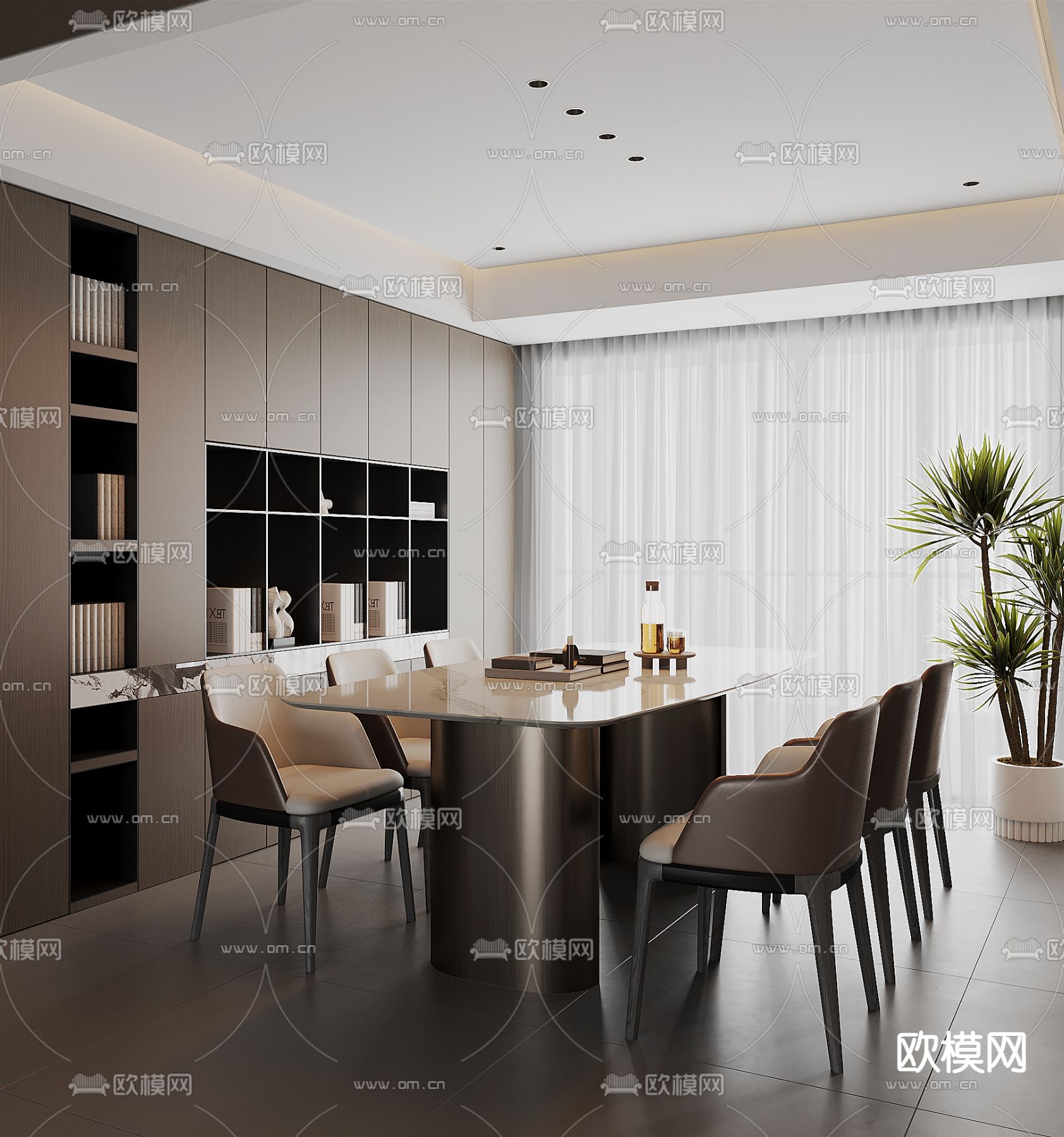 DINING ROOM SETS – CORONA – 3D MODEL – 1367 - thumbnail 1