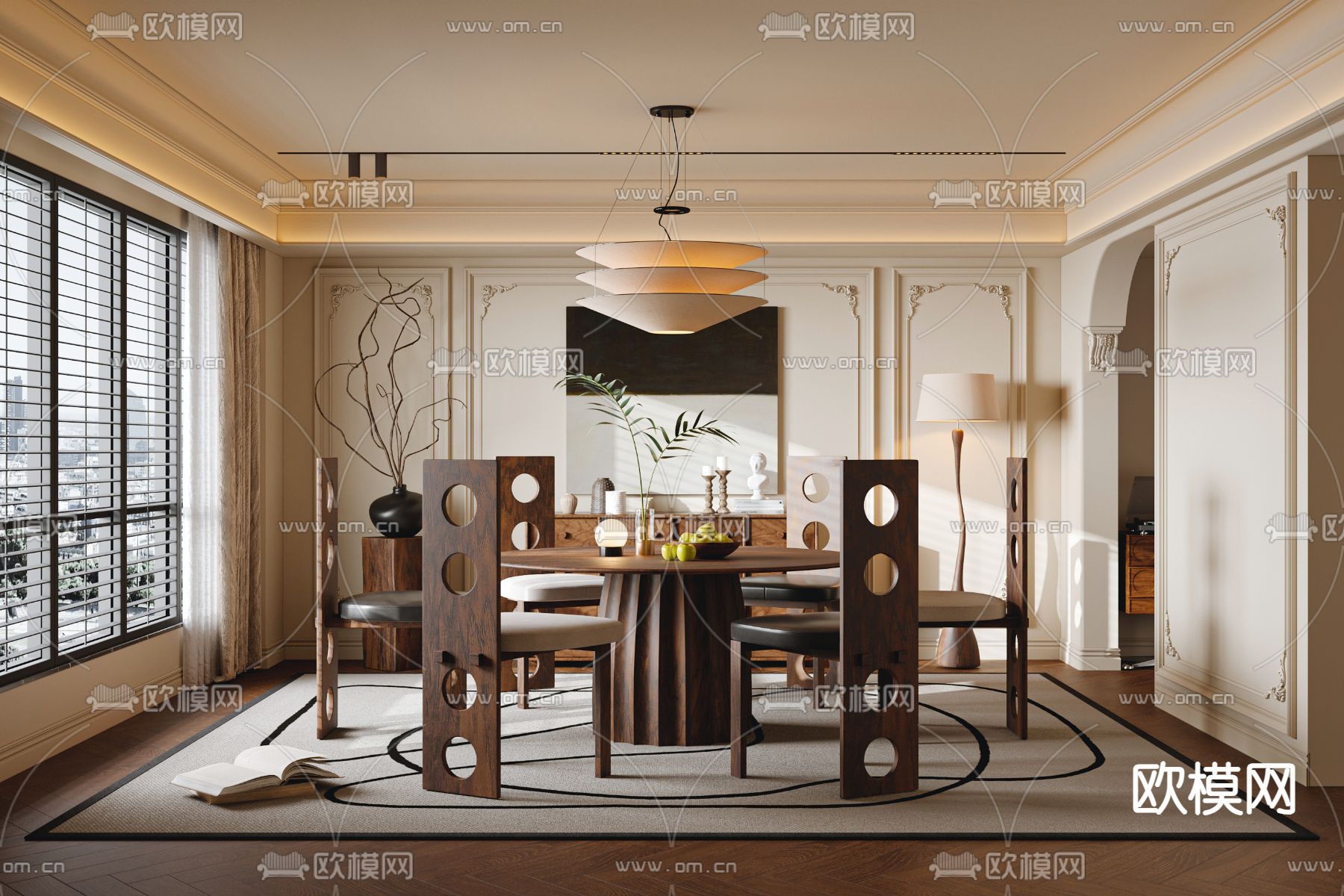 DINING ROOM SETS – VRAY / CORONA – 3D MODEL – 1353 - thumbnail 1