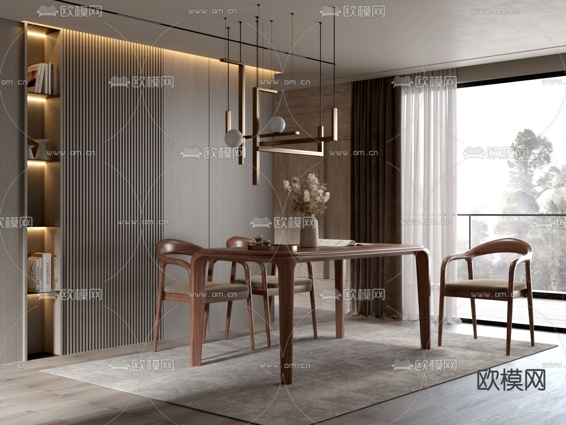 DINING ROOM SETS – VRAY / CORONA – 3D MODEL – 1377 - thumbnail 1