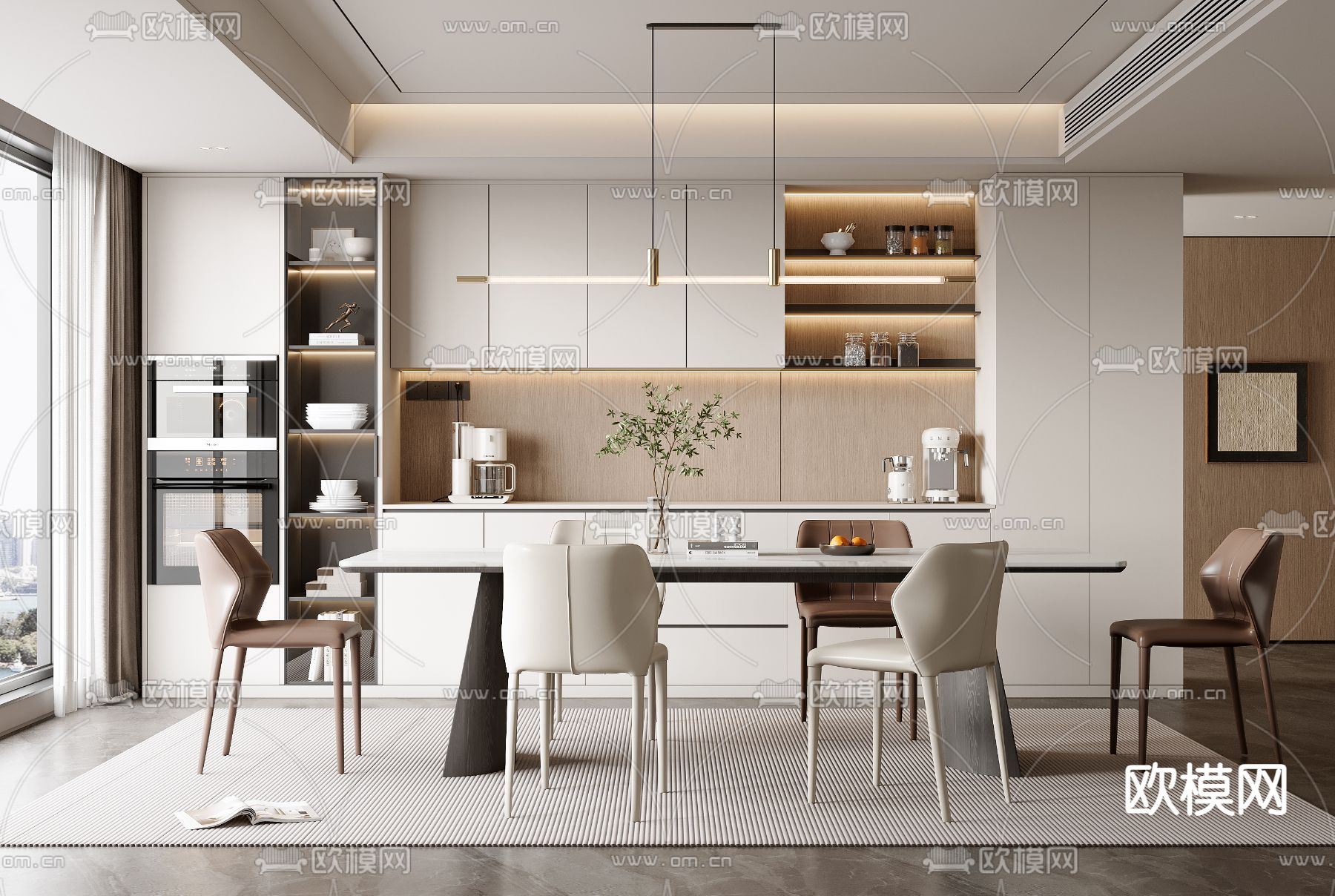 DINING ROOM SETS – VRAY / CORONA – 3D MODEL – 1391 - thumbnail 1