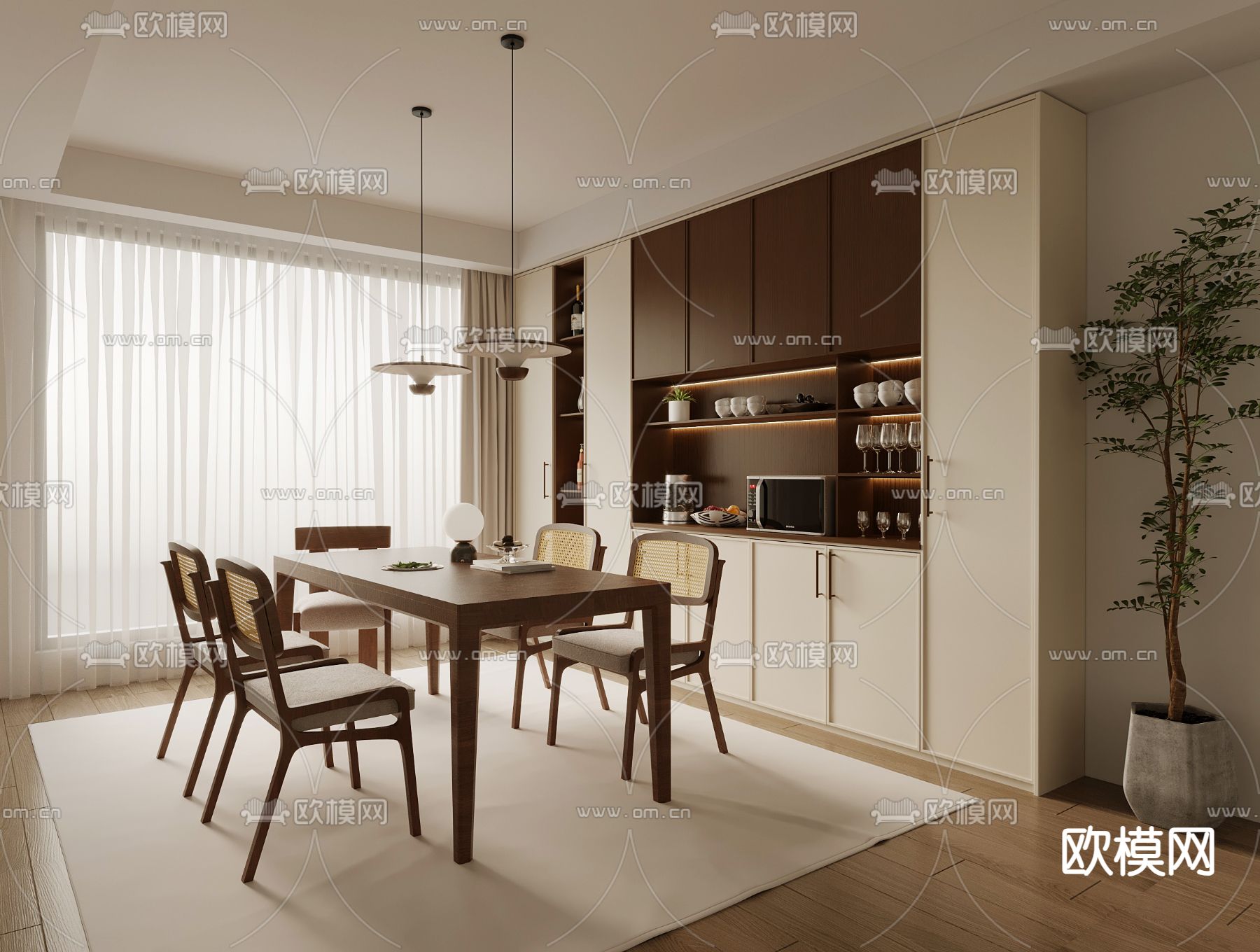 DINING ROOM SETS – VRAY / CORONA – 3D MODEL – 1413 - thumbnail 1