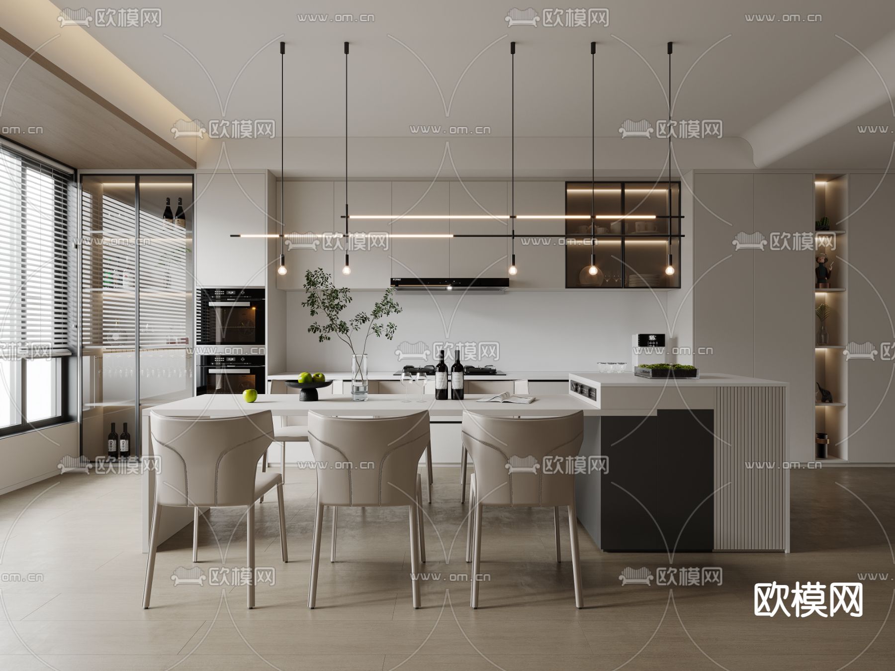 DINING ROOM SETS – VRAY / CORONA – 3D MODEL – 1414 - thumbnail 1