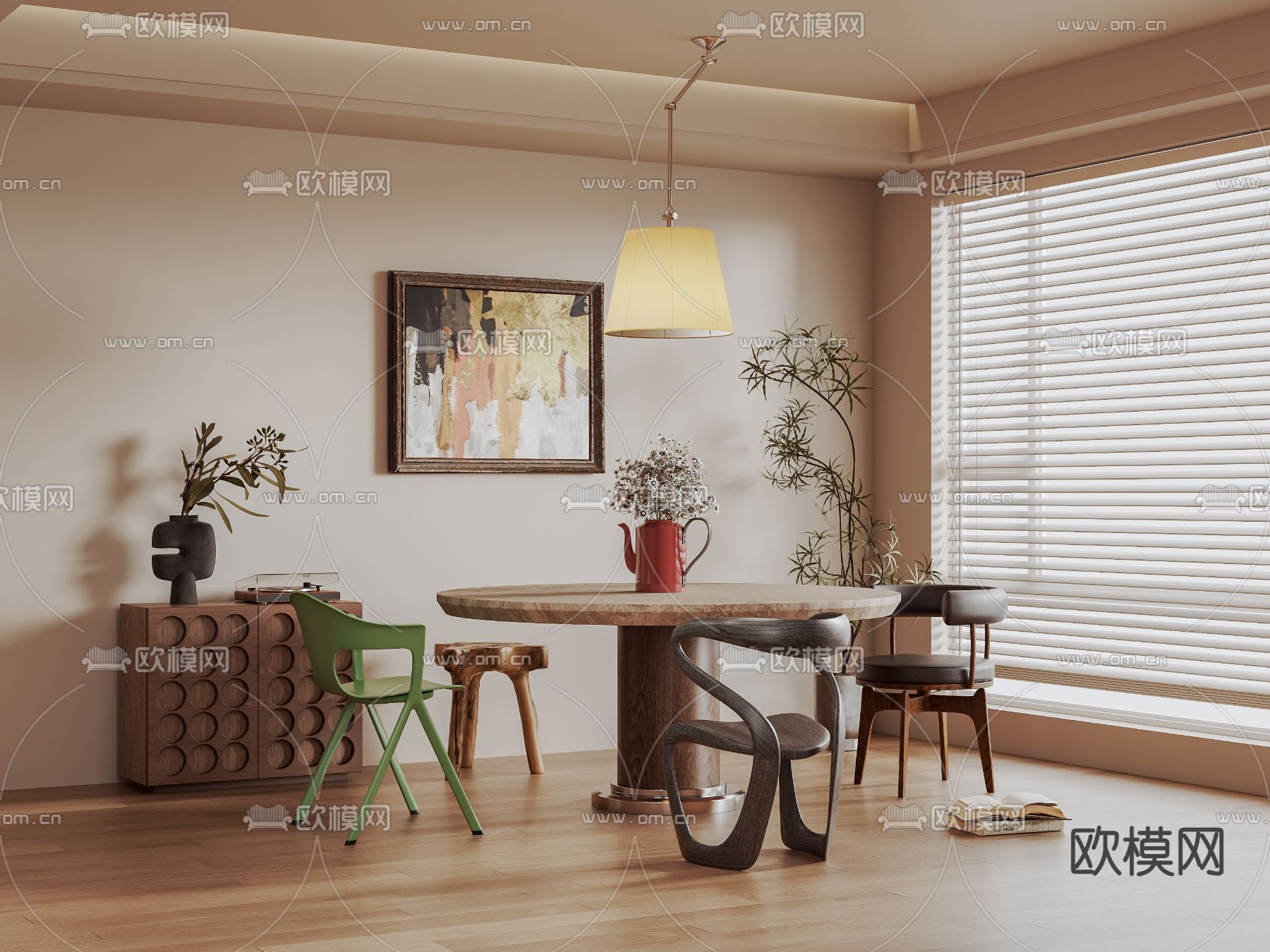 DINING ROOM SETS – VRAY / CORONA – 3D MODEL – 1416 - thumbnail 1