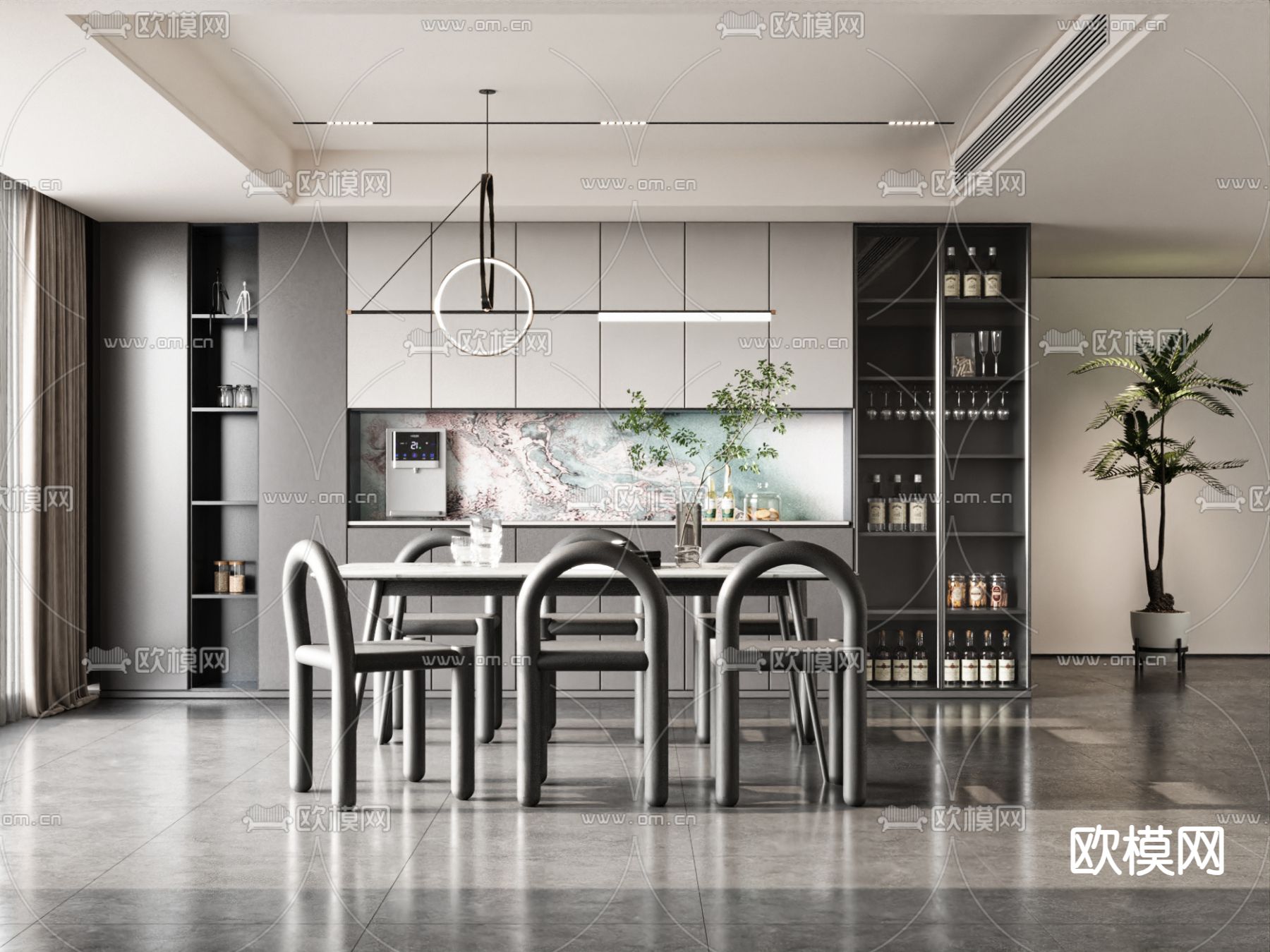 DINING ROOM SETS – VRAY / CORONA – 3D MODEL – 1417 - thumbnail 1