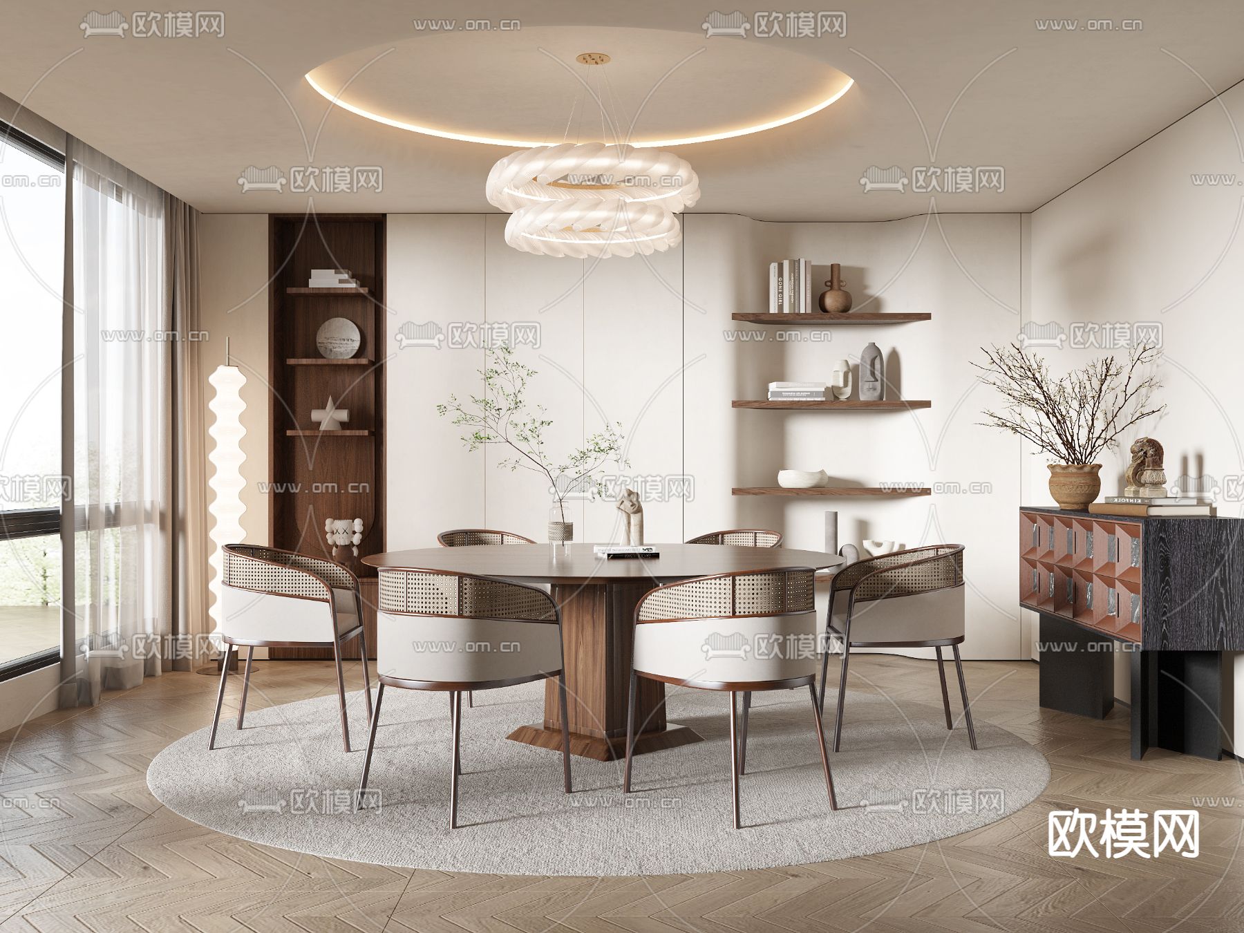 DINING ROOM SETS – VRAY / CORONA – 3D MODEL – 1421 - thumbnail 1