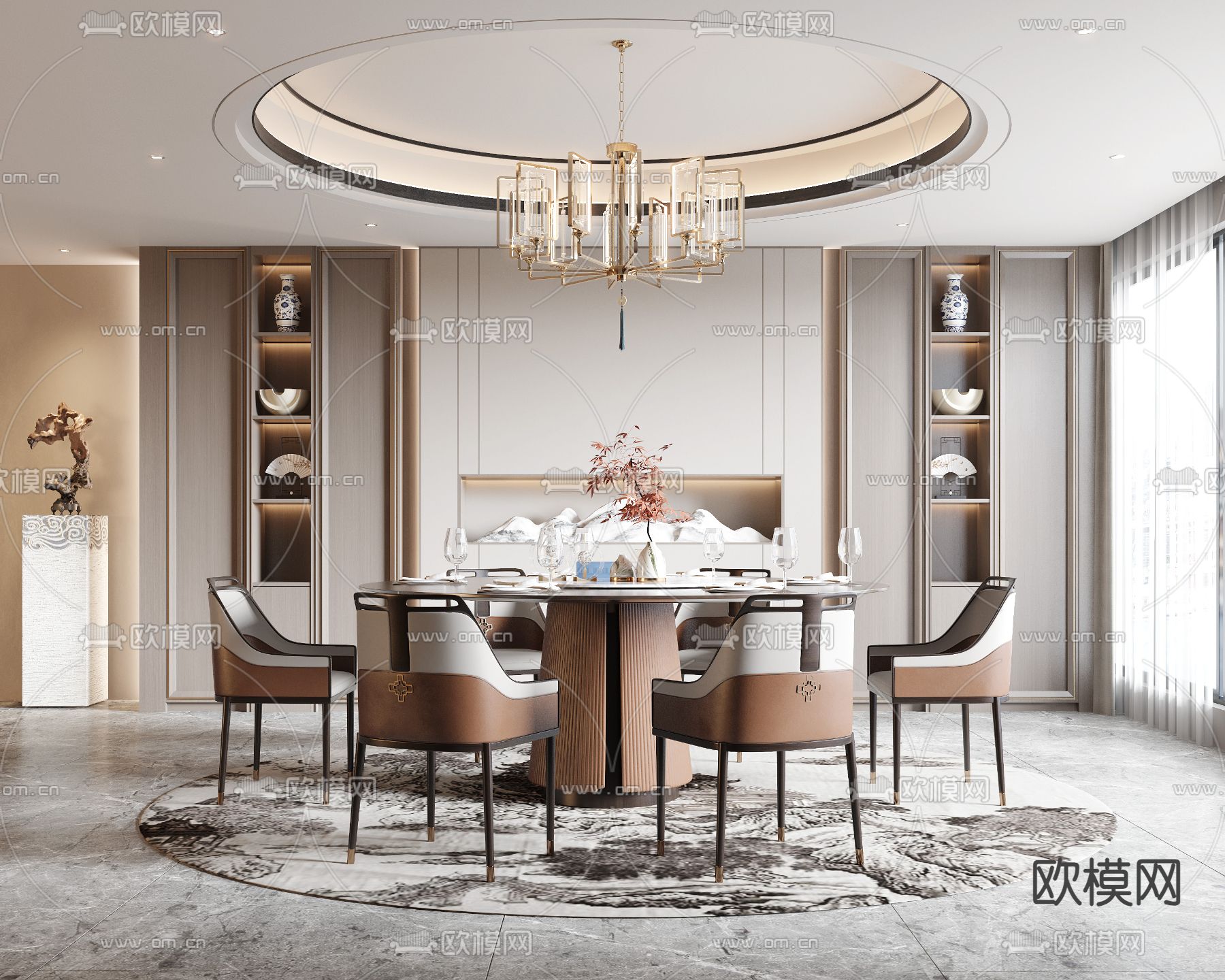 DINING ROOM SETS – VRAY / CORONA – 3D MODEL – 1425 - thumbnail 1