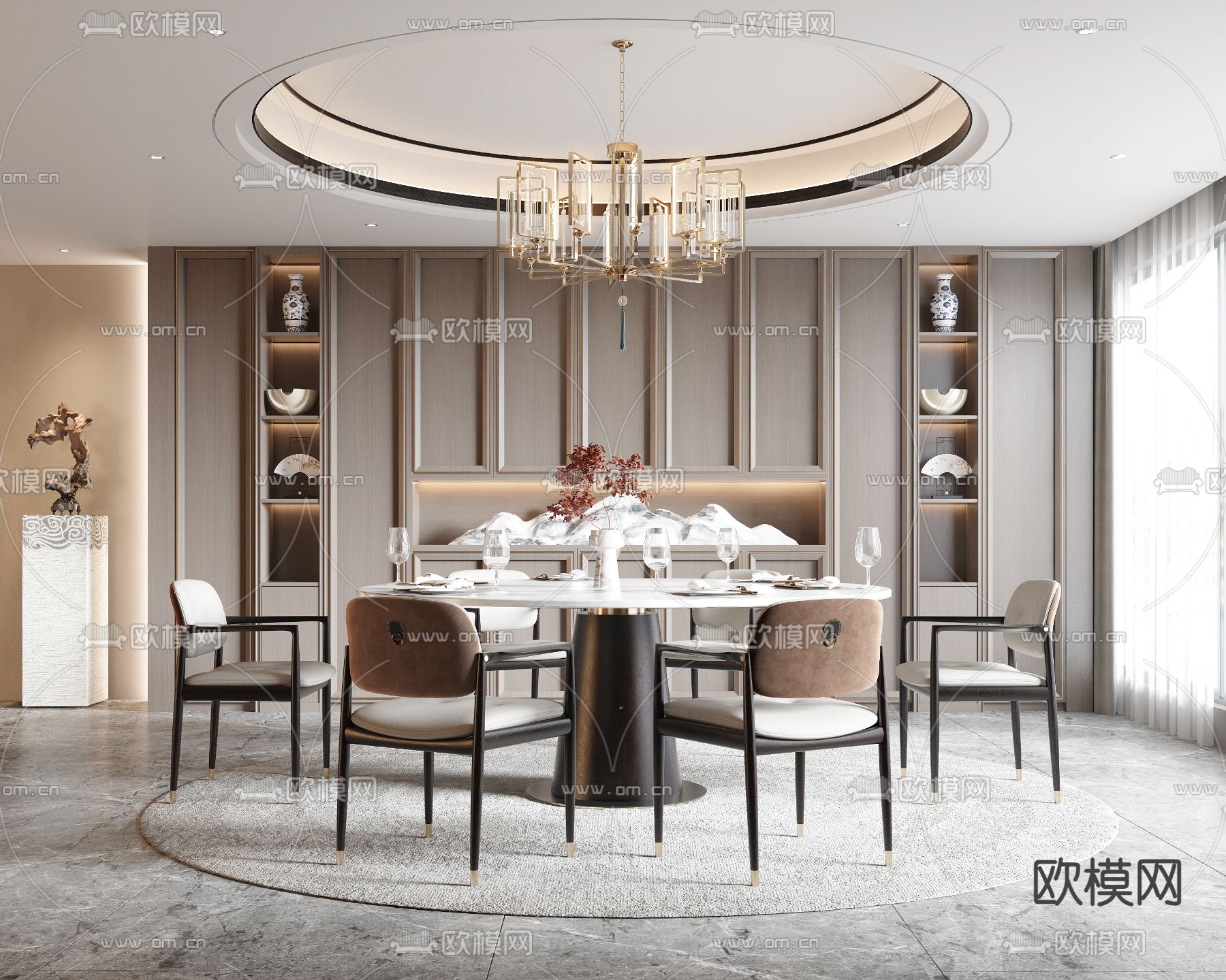 DINING ROOM SETS – VRAY / CORONA – 3D MODEL – 1426 - thumbnail 1