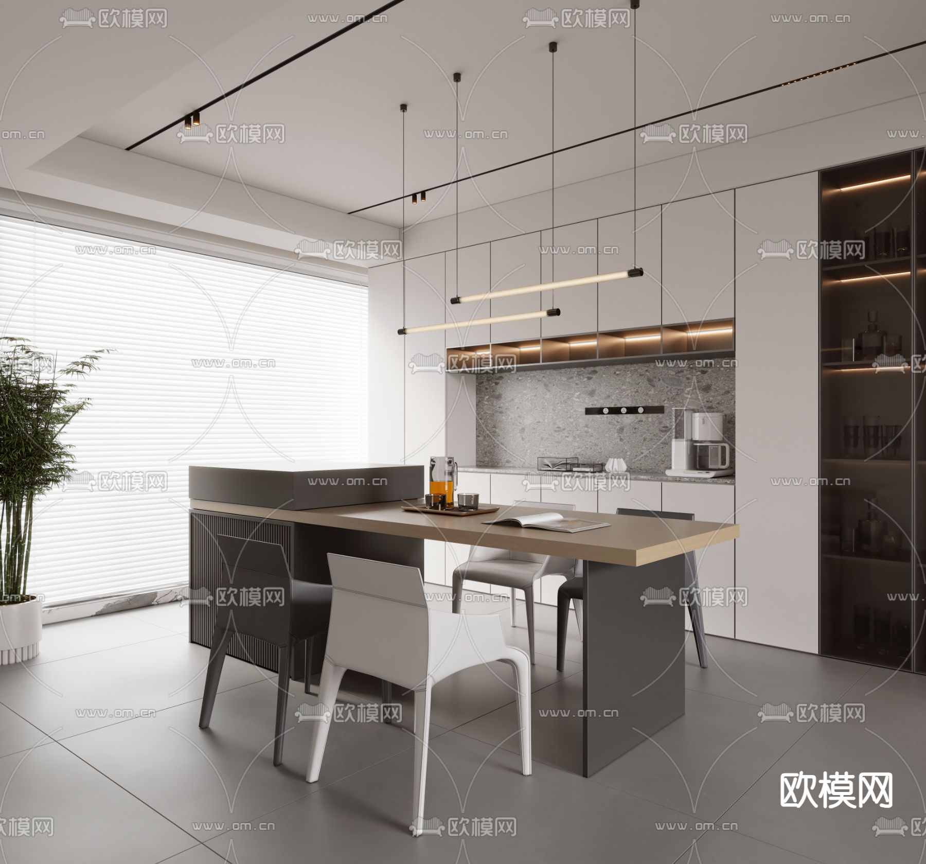 DINING ROOM SETS – VRAY / CORONA – 3D MODEL – 1436 - thumbnail 1