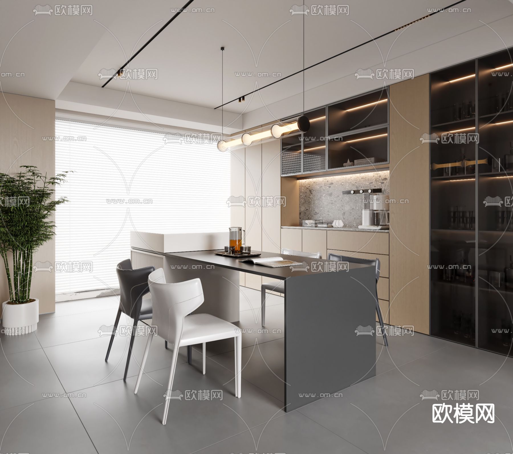 DINING ROOM SETS – VRAY / CORONA – 3D MODEL – 1437 - thumbnail 1