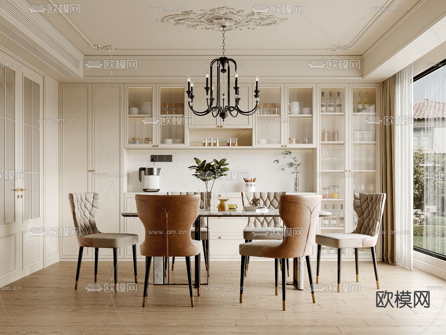 DINING ROOM SETS – VRAY / CORONA – 3D MODEL – 1444 - thumbnail 1