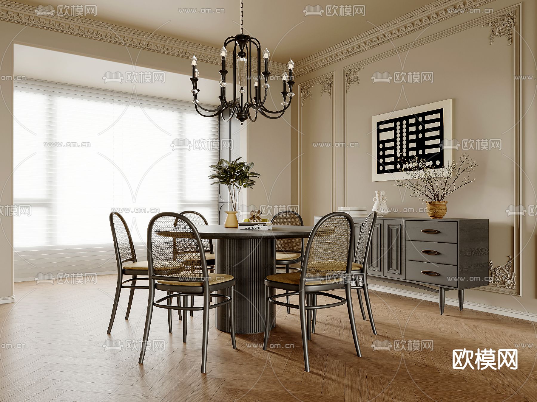 DINING ROOM SETS – VRAY / CORONA – 3D MODEL – 1449 - thumbnail 1