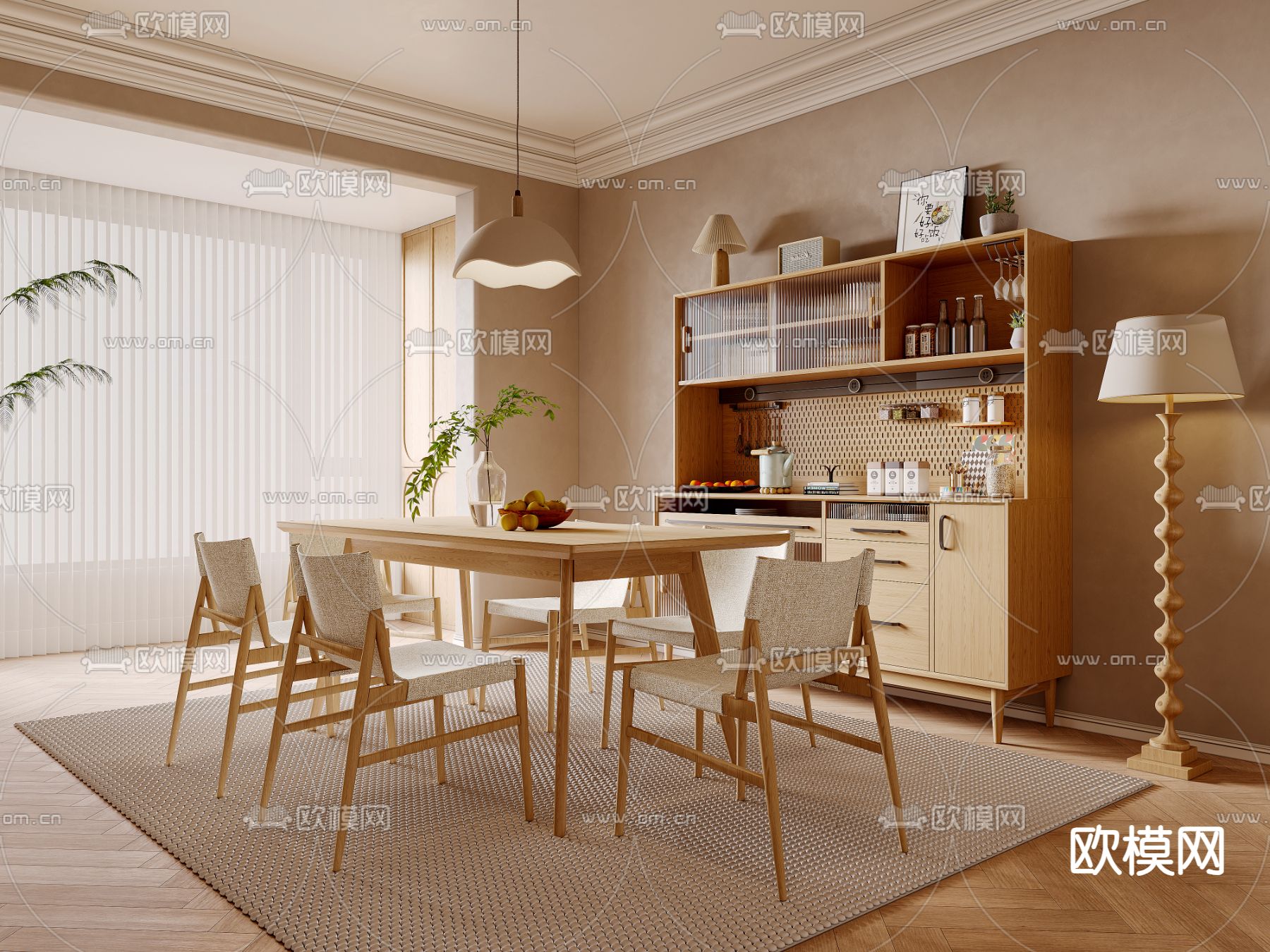 DINING ROOM SETS – VRAY / CORONA – 3D MODEL – 1450 - thumbnail 1