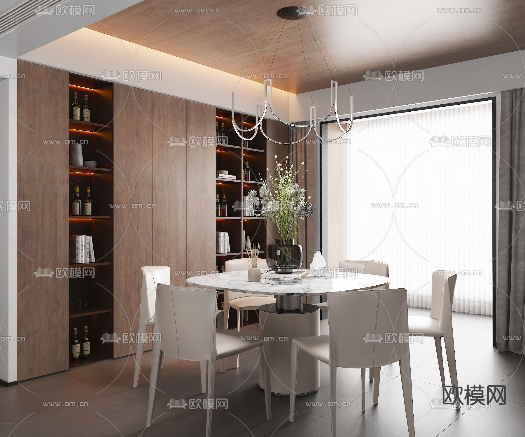 DINING ROOM SETS – VRAY / CORONA – 3D MODEL – 1451 - thumbnail 1