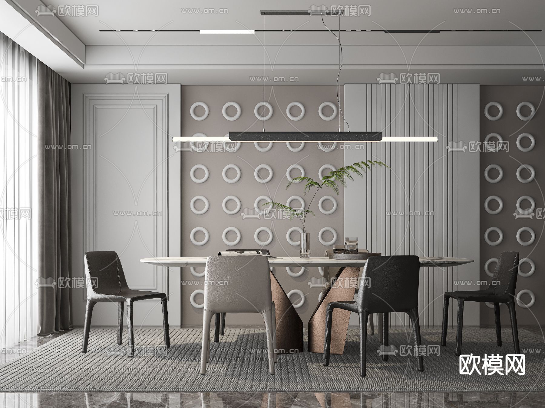 DINING ROOM SETS – VRAY / CORONA – 3D MODEL – 1453 - thumbnail 1