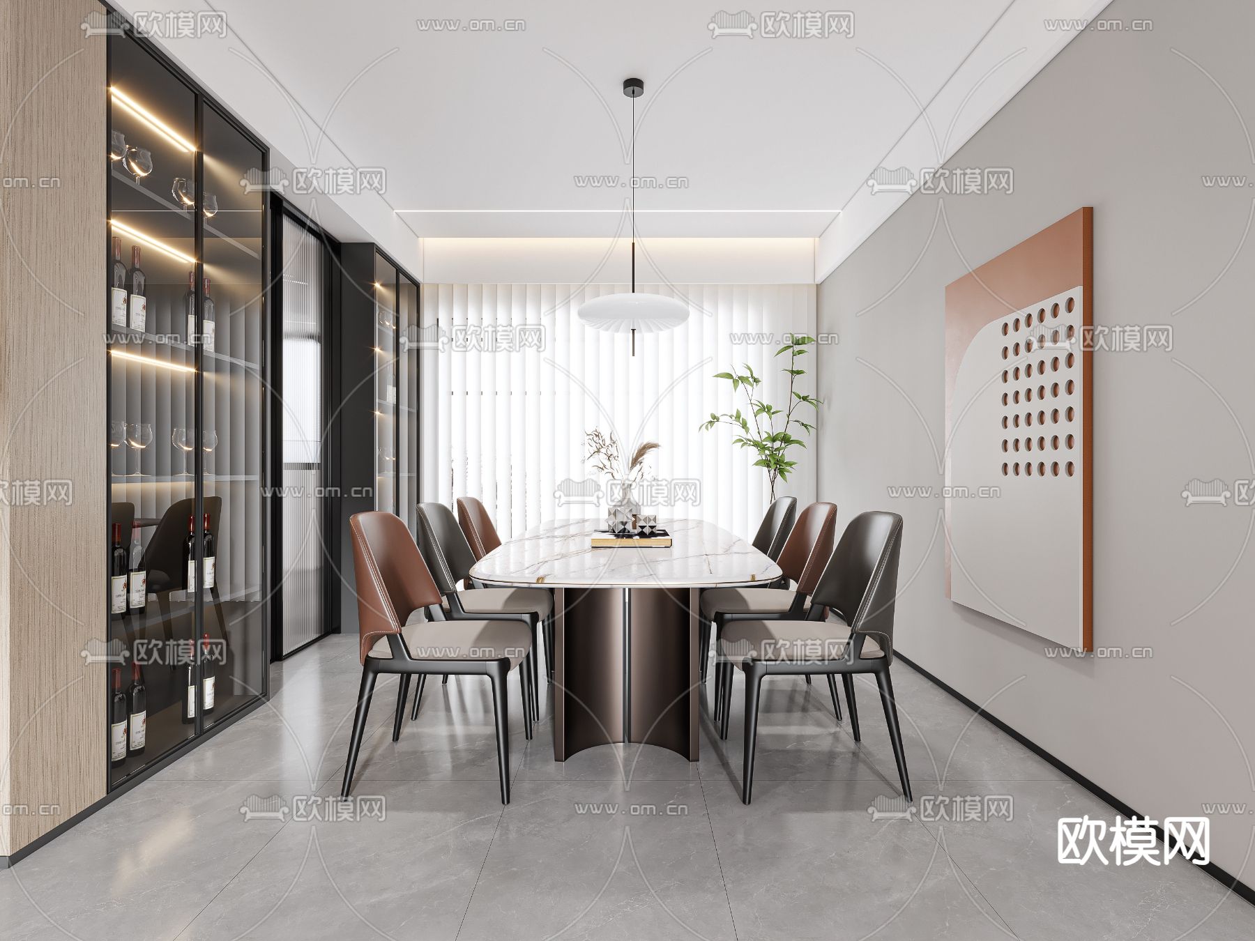 DINING ROOM SETS – VRAY / CORONA – 3D MODEL – 1457 - thumbnail 1