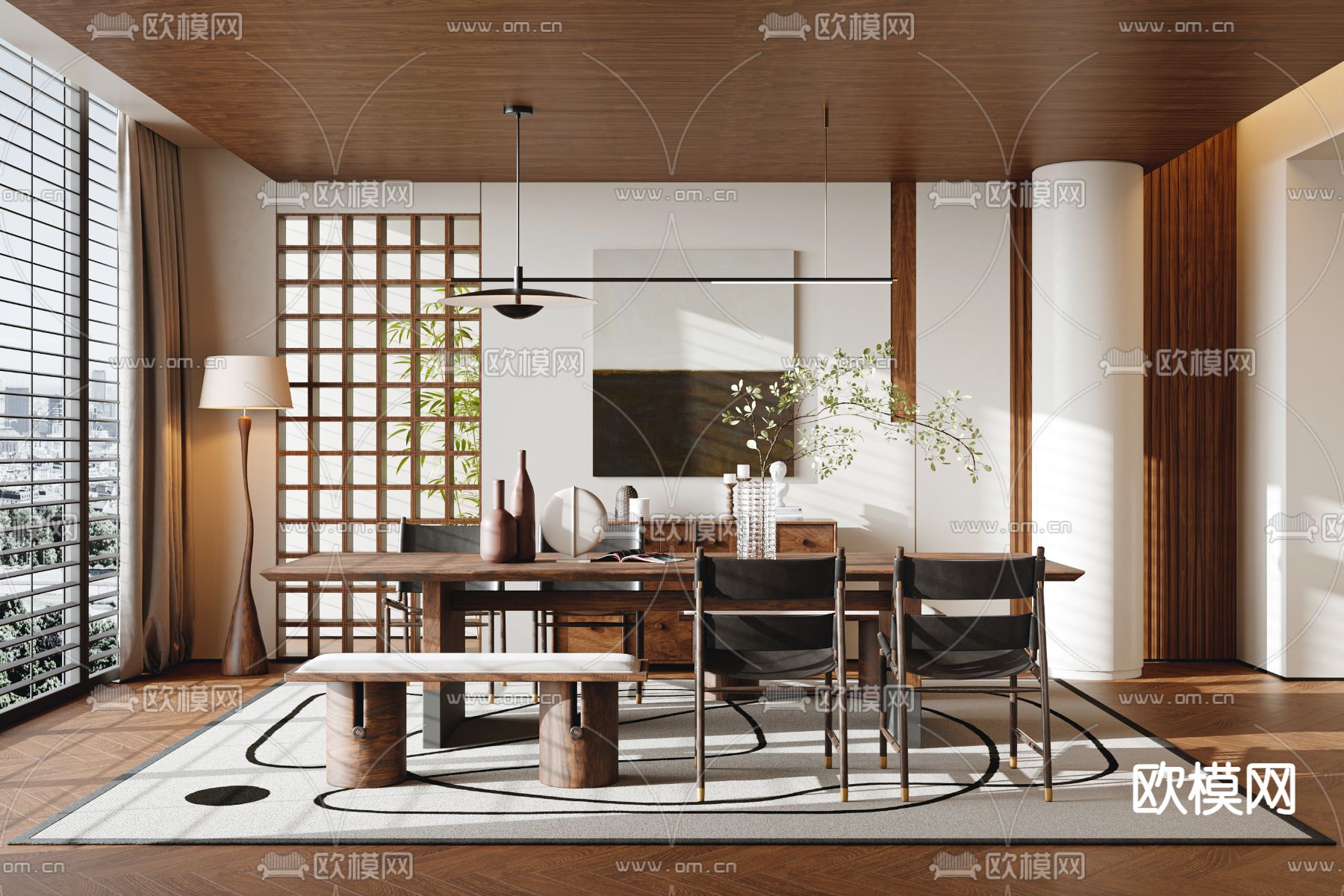 DINING ROOM SETS – VRAY / CORONA – 3D MODEL – 1460 - thumbnail 1