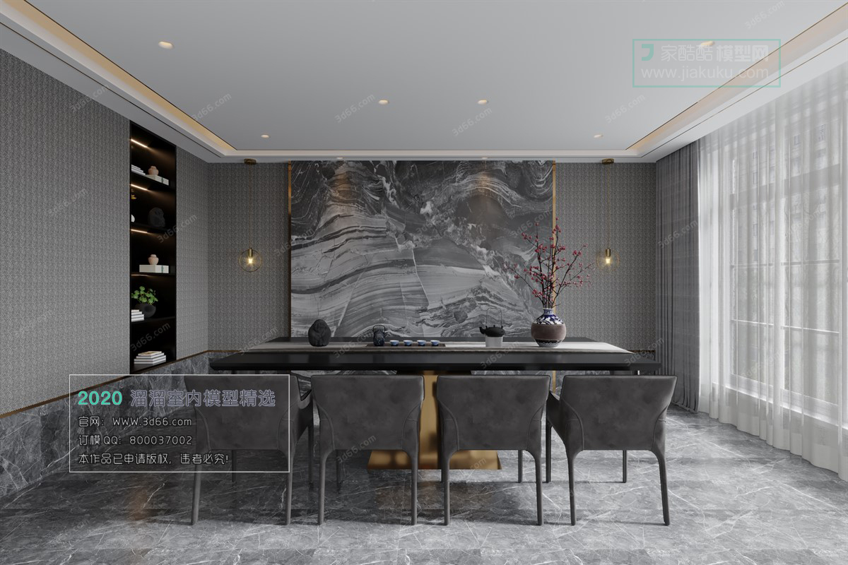 DINING ROOM – KITCHEN – 3D MODELS – CORONA – 032 - thumbnail 2