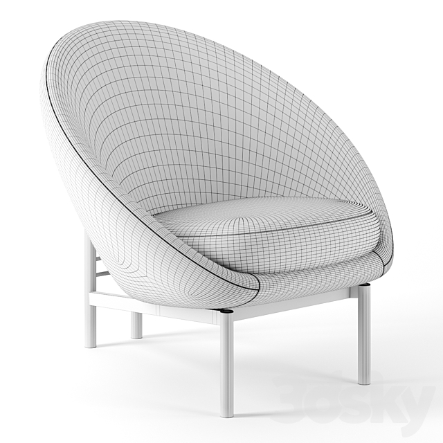 115 Armchair by Theo Ruth 3DSMax File - thumbnail 3