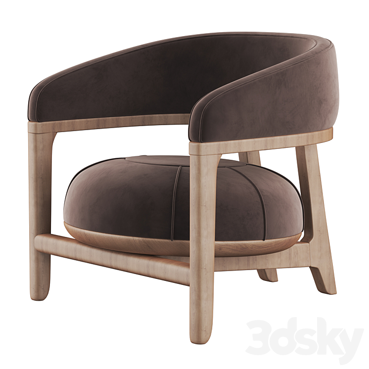 1290 Armchair 3DS Max Model - thumbnail 1