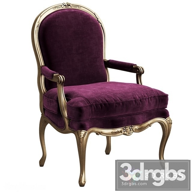 18th Century French Painted Fauteuils 3dsmax Download - thumbnail 1