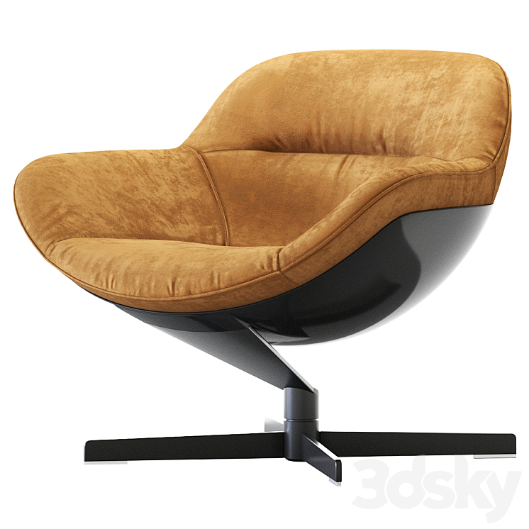 277 Auckland Armchair Cassina Fabric 3DS Max Model - thumbnail 1