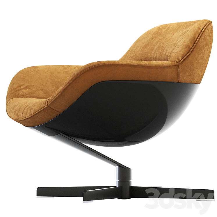 277 Auckland Armchair Cassina Fabric 3DS Max Model - thumbnail 2