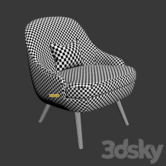 375 walter knoll Armchair 3DS Max Model - thumbnail 2