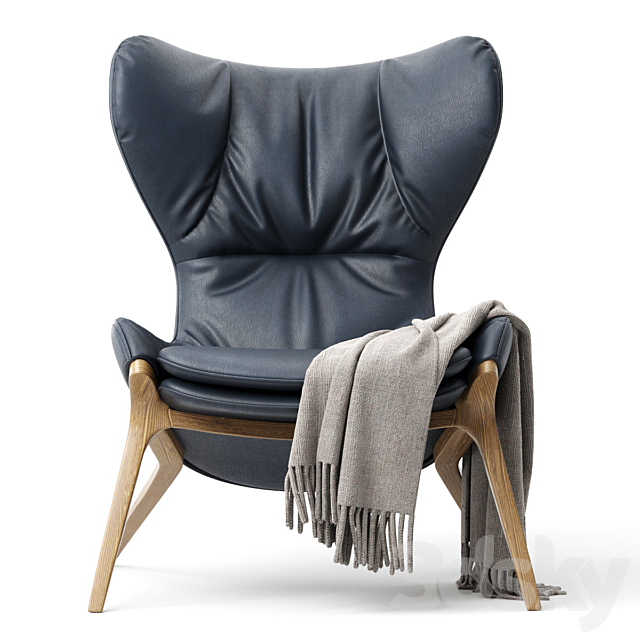 395 P22 Armchair Cassina 3DSMax File - thumbnail 2