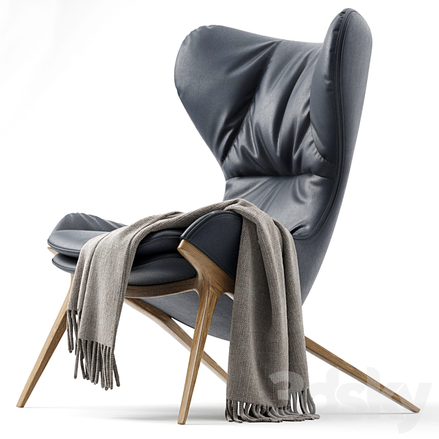 395 P22 Armchair Cassina 3DSMax File - thumbnail 3