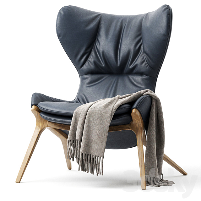 395 P22 Armchair Cassina 3DSMax File - thumbnail 4