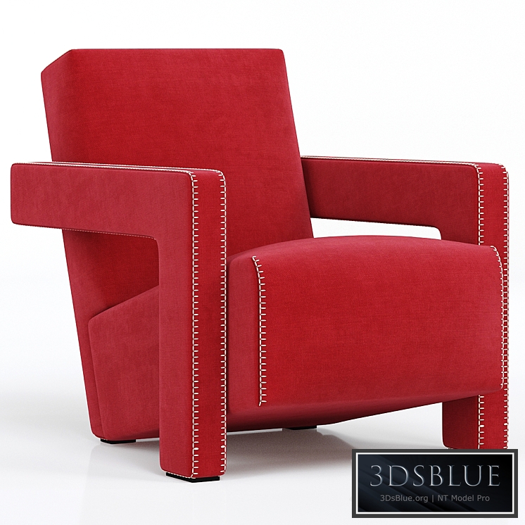 637 Utrecht Cassina Armchair XL 3DS Max - thumbnail 3