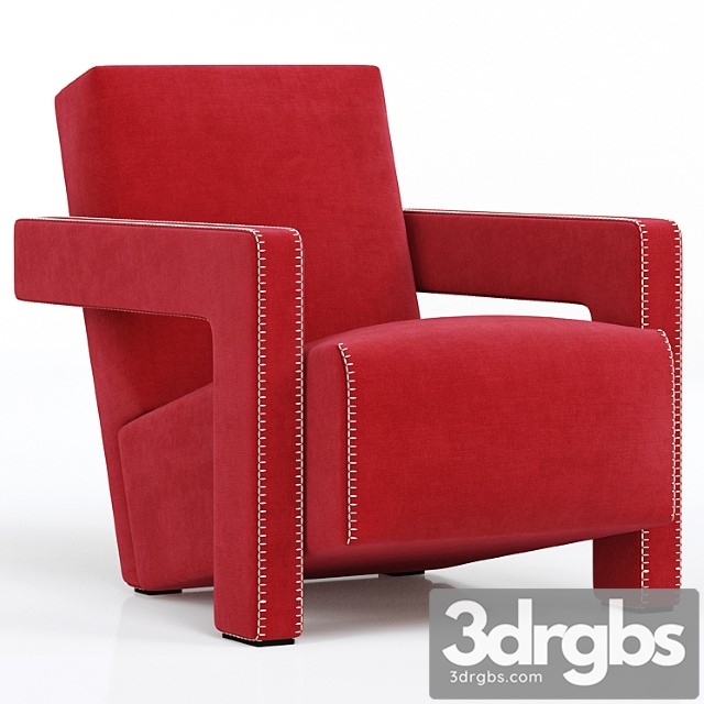 637 Utrecht Cassina Armchair Xl 3dsmax Download - thumbnail 1