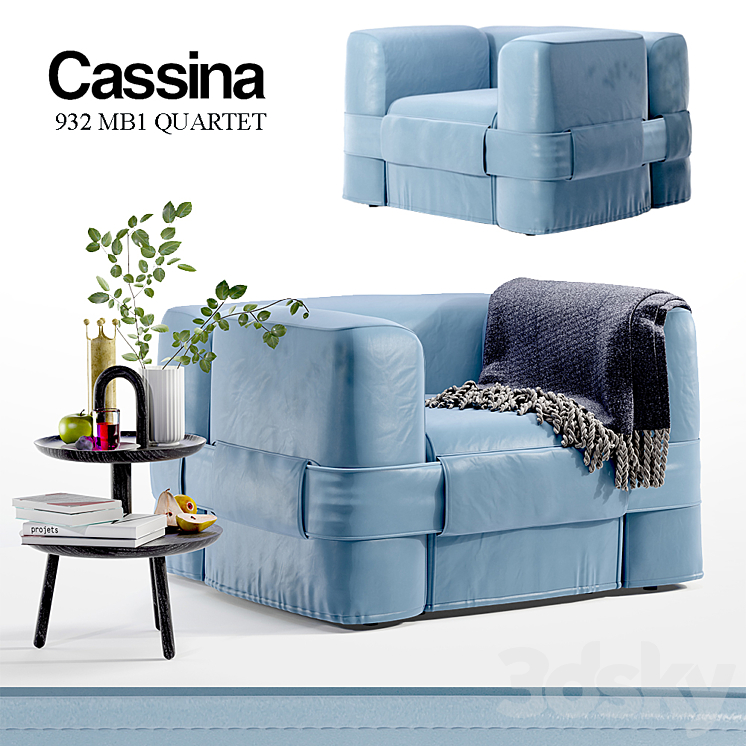 932 MB1 QUARTET Cassina 3DS Max - thumbnail 1