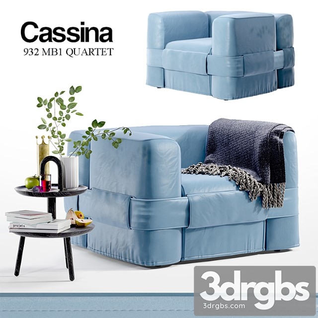 932 Mb1 Quartet Cassina 3dsmax Download - thumbnail 1