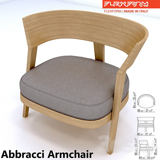 Abbracci Armchair 3DSMax File - thumbnail 1