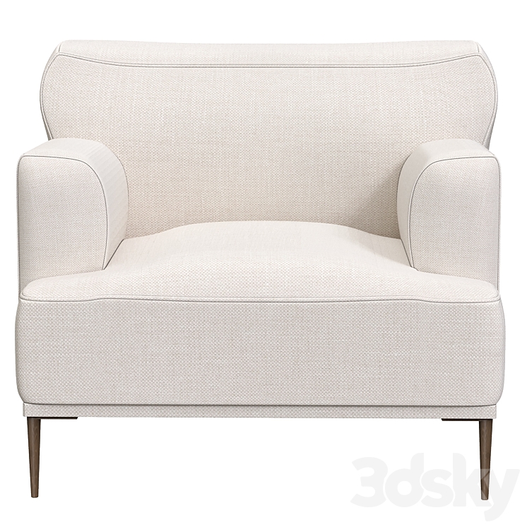 Abisko Quartz White Lounge Chair 3DS Max - thumbnail 2