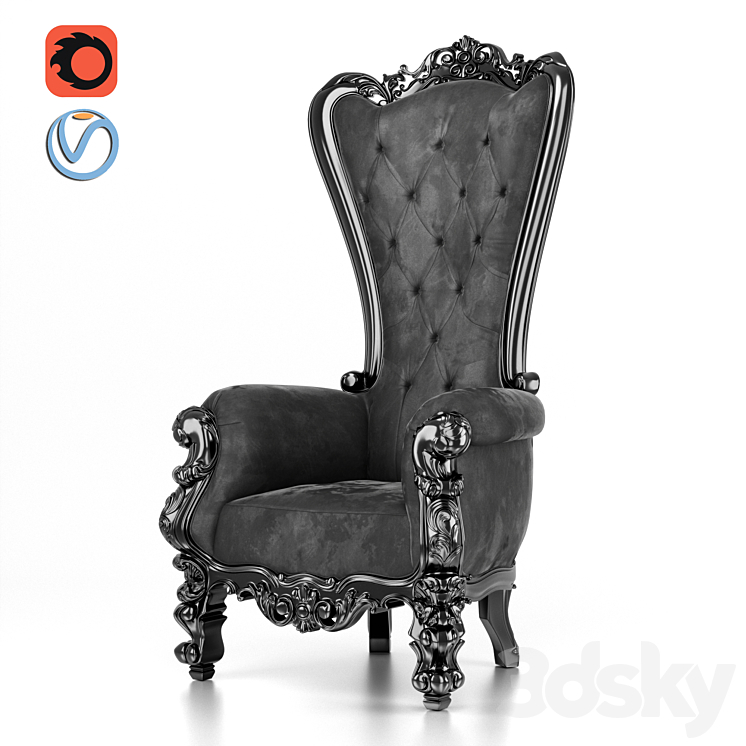 Absolom Roche Chair 3DS Max - thumbnail 1