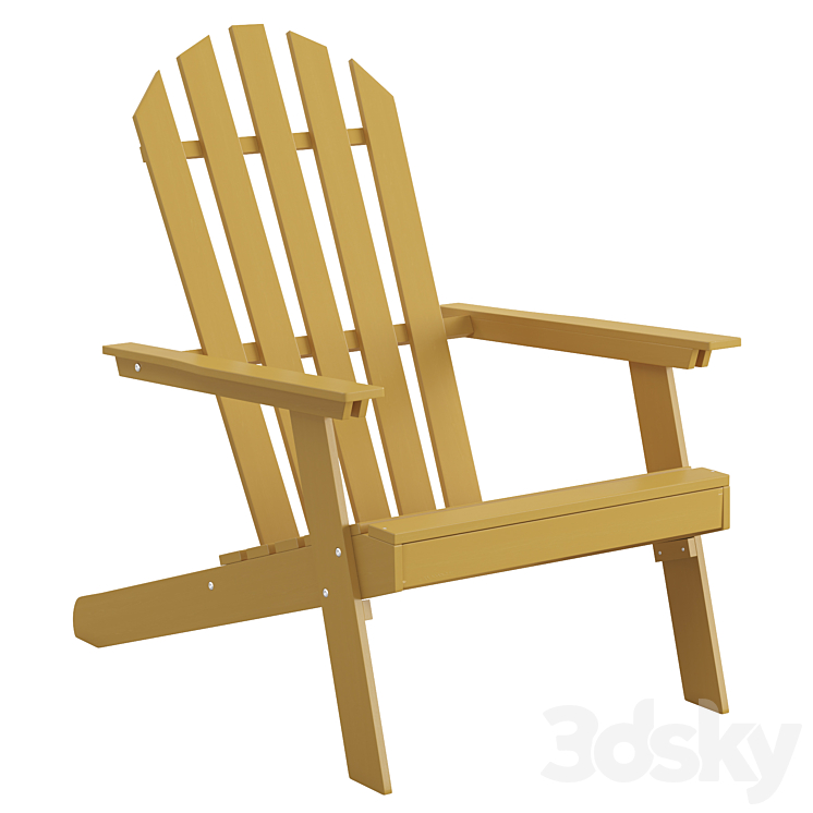 Acacia Adirondack Armchair Zeda 3DS Max Model - thumbnail 2