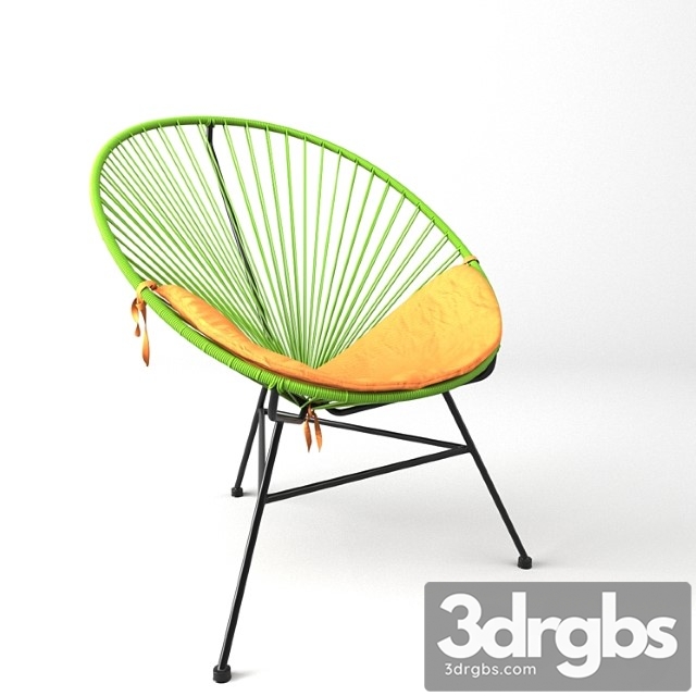 Acapulco green chair. sim-trade. 3dsmax Download - thumbnail 1