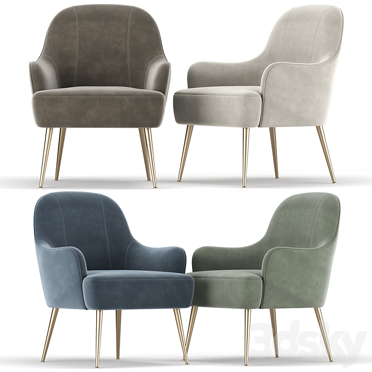 Accent Chair 3DS Max - thumbnail 1