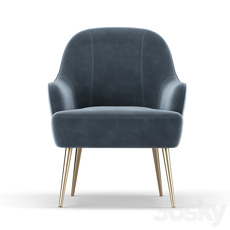 Accent Chair 3DS Max - thumbnail 2